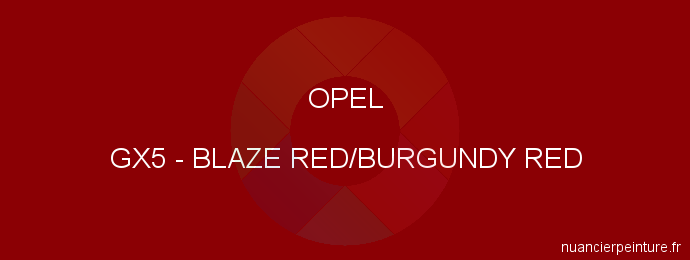 Peinture Opel GX5 Blaze Red/burgundy Red