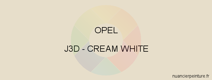 Peinture Opel J3D Cream White