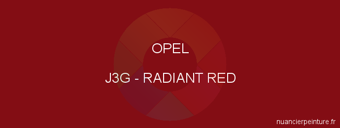 Peinture Opel J3G Radiant Red
