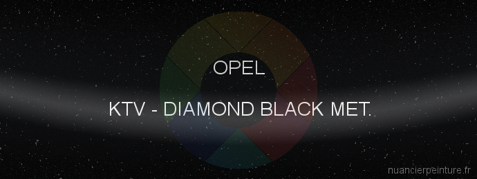 Peinture Opel KTV Diamond Black Met.