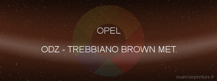 Peinture Opel ODZ Trebbiano Brown Met.