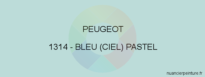 Peinture Peugeot 1314 Bleu (ciel) Pastel
