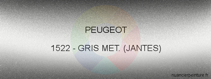 Peinture Peugeot 1522 Gris Met. (jantes)
