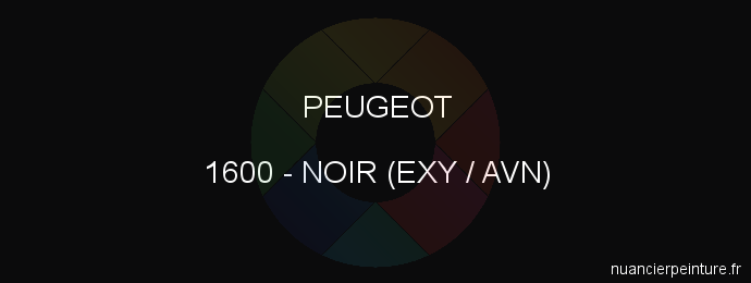 Peinture Peugeot 1600 Noir (exy / Avn)