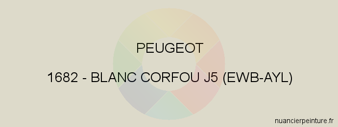 Peinture Peugeot 1682 Blanc Corfou J5 (ewb-ayl)