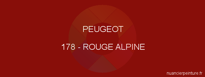 Peinture Peugeot 178 Rouge Alpine