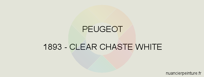 Peinture Peugeot 1893 Clear Chaste White