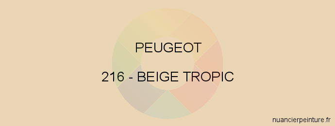 Peinture Peugeot 216 Beige Tropic