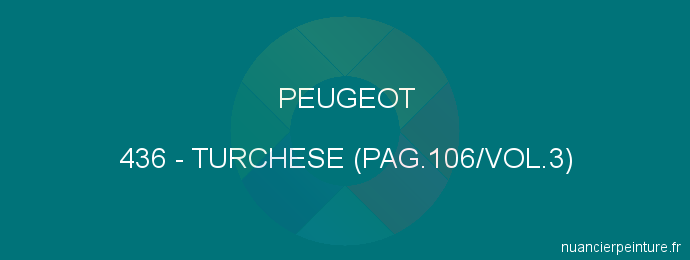 Peinture Peugeot 436 Turchese (pag.106/vol.3)