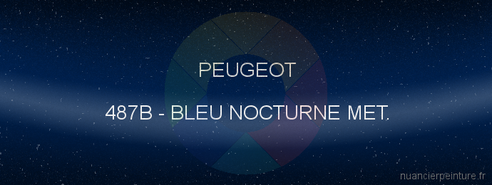 Peinture Peugeot 487B Bleu Nocturne Met.
