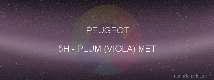 Peinture Peugeot 5H Plum (viola) Met.