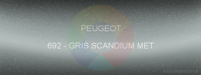 Peinture Peugeot 692 Gris Scandium Met.