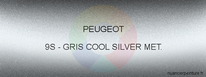 Peinture Peugeot 9S Gris Cool Silver Met.