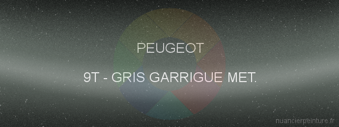 Peinture Peugeot 9T Gris Garrigue Met.