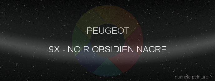 Peinture Peugeot 9X Noir Obsidien Nacre