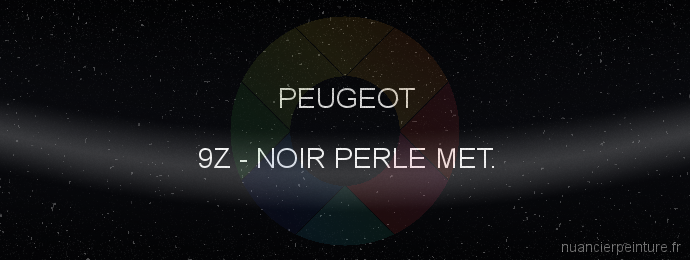 Peinture Peugeot 9Z Noir Perle Met.
