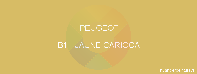 Peinture Peugeot B1 Jaune Carioca