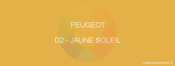 Peinture Peugeot D2 Jaune Soleil