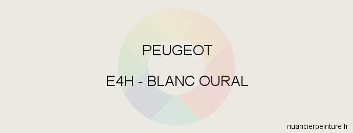 Peinture Peugeot E4H Blanc Oural