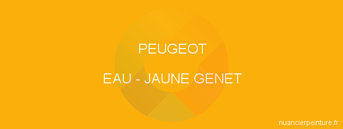 Peinture Peugeot EAU Jaune Genet