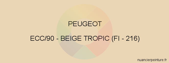 Peinture Peugeot ECC/90 Beige Tropic (fi - 216)