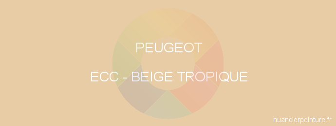 Peinture Peugeot ECC Beige Tropique
