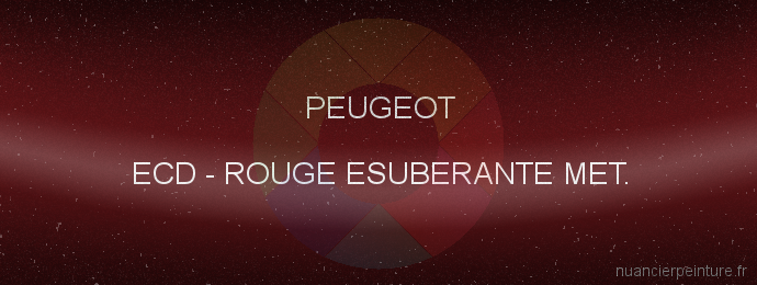 Peinture Peugeot ECD Rouge Esuberante Met.