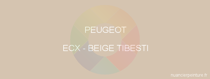 Peinture Peugeot ECX Beige Tibesti