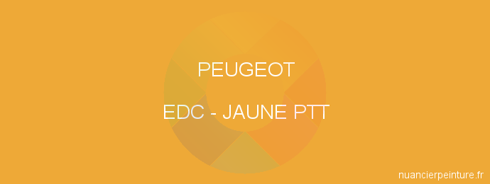 Peinture Peugeot EDC Jaune Ptt