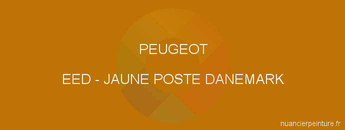 Peinture Peugeot EED Jaune Poste Danemark