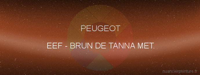 Peinture Peugeot EEF Brun De Tanna Met.