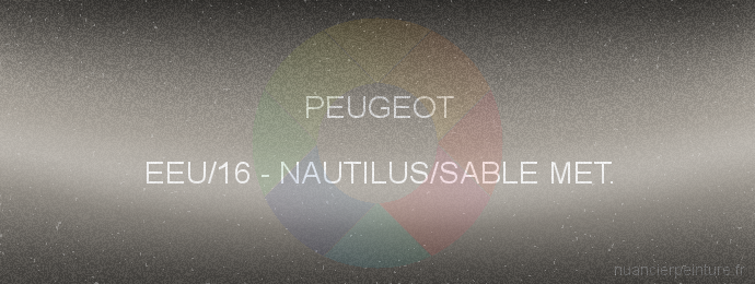 Peinture Peugeot EEU/16 Nautilus/sable Met.
