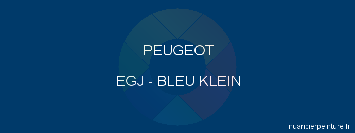 Peinture Peugeot EGJ Bleu Klein