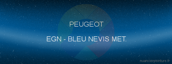 Peinture Peugeot EGN Bleu Nevis Met.