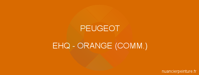 Peinture Peugeot EHQ Orange (comm.)