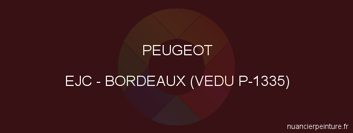 Peinture Peugeot EJC Bordeaux (vedu P-1335)