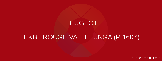 Peinture Peugeot EKB Rouge Vallelunga (p-1607)