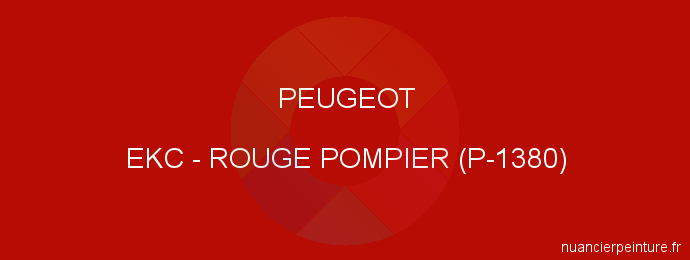 Peinture Peugeot EKC Rouge Pompier (p-1380)
