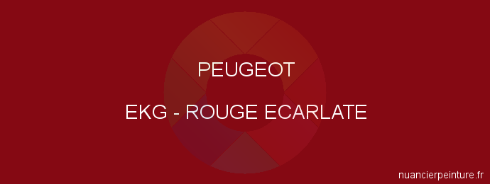Peinture Peugeot EKG Rouge Ecarlate