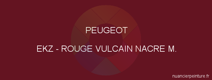 Peinture Peugeot EKZ Rouge Vulcain Nacre M.