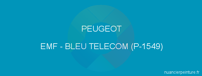 Peinture Peugeot EMF Bleu Telecom (p-1549)