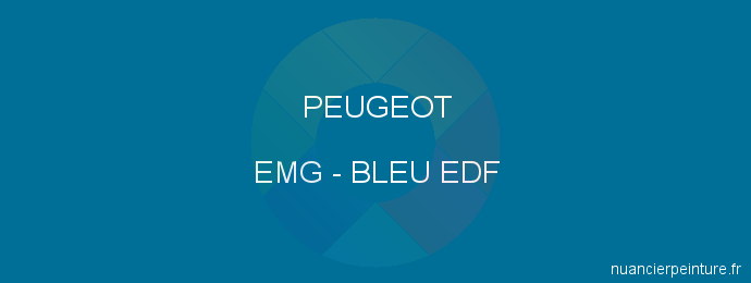 Peinture Peugeot EMG Bleu Edf