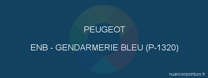 Peinture Peugeot ENB Gendarmerie Bleu (p-1320)