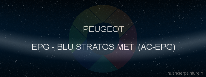 Peinture Peugeot EPG Blu Stratos Met. (ac-epg)