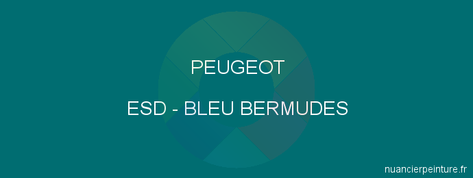 Peinture Peugeot ESD Bleu Bermudes