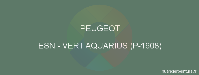Peinture Peugeot ESN Vert Aquarius (p-1608)