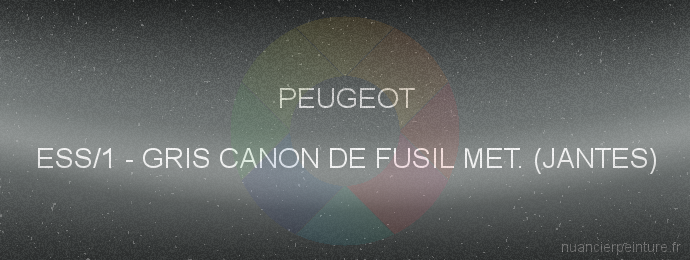 Peinture Peugeot ESS/1 Gris Canon De Fusil Met. (jantes)