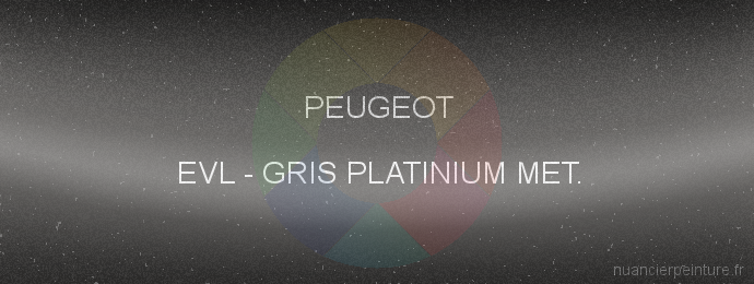 Peinture Peugeot EVL Gris Platinium Met.