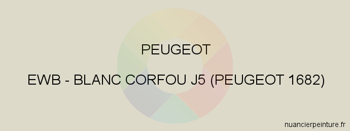 Peinture Peugeot EWB Blanc Corfou J5 (peugeot 1682)