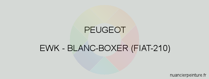 Peinture Peugeot EWK Blanc-boxer (fiat-210)